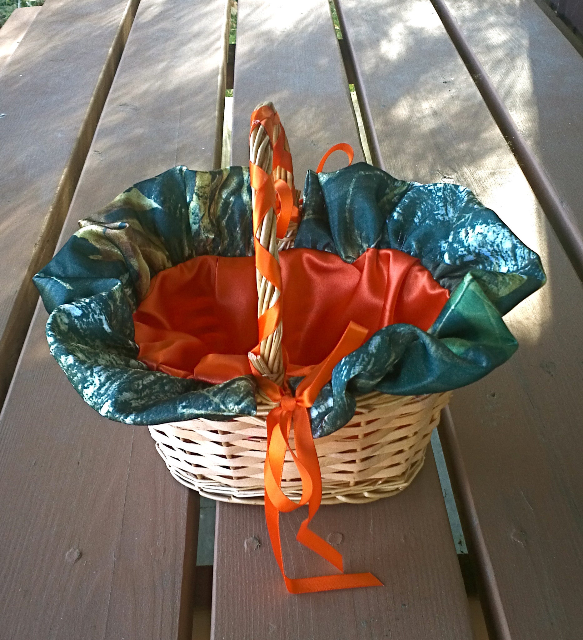 camo flower girl baskets