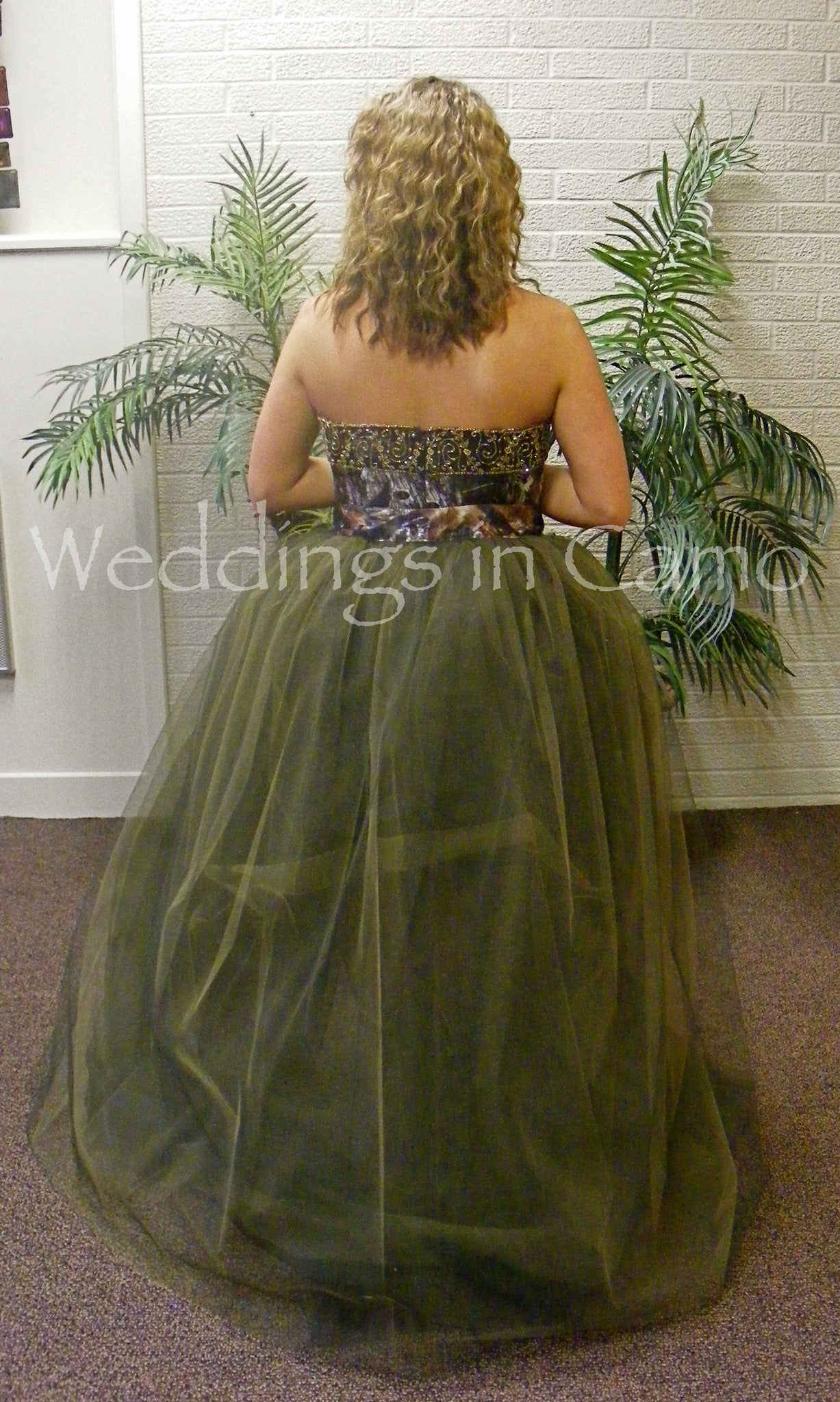 camo tulle overskirt