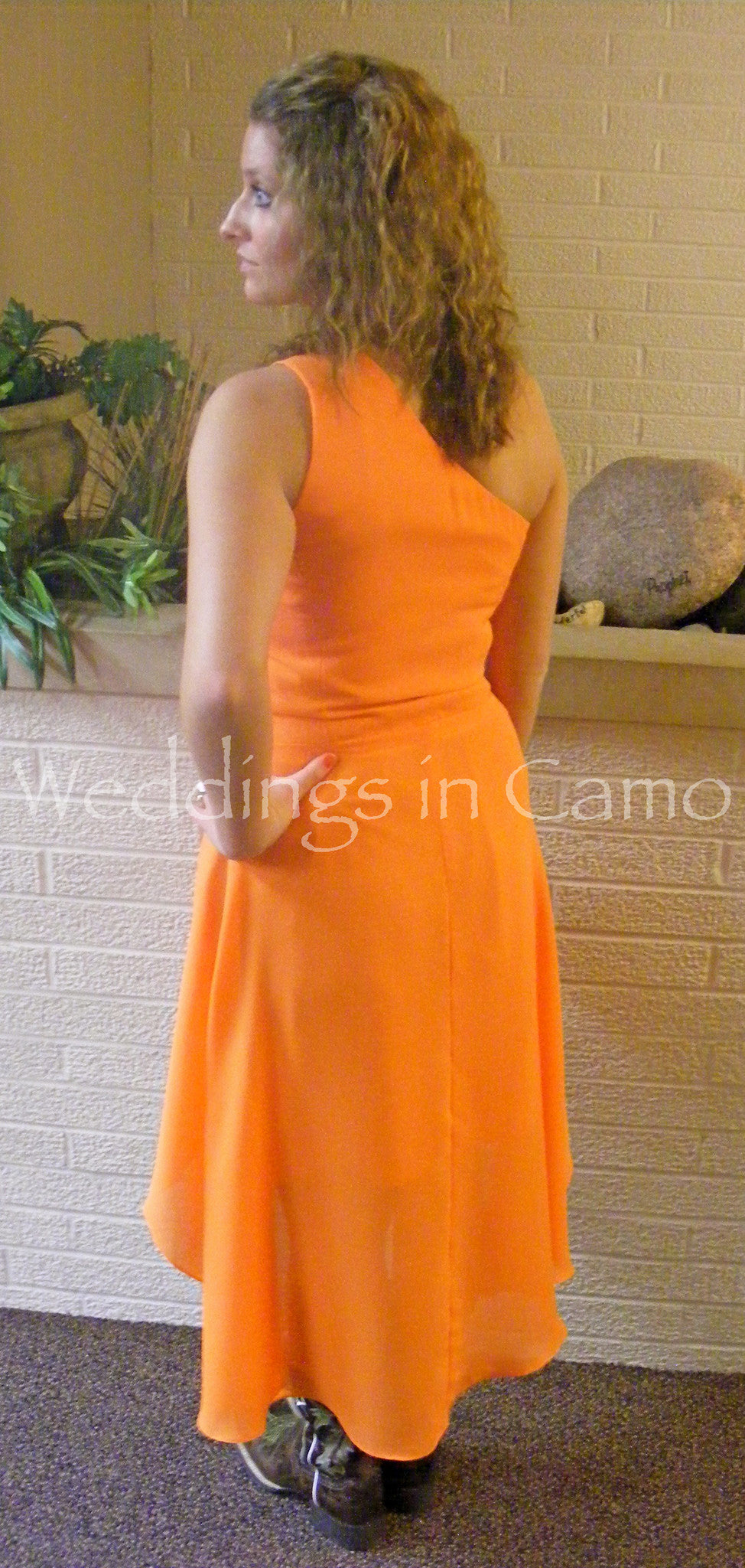 bridesmaid dress with high low hemline