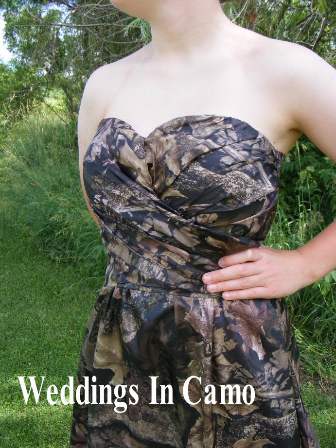 camo bridesmaid dress