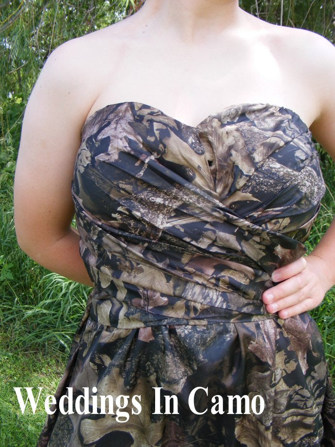 camo bridesmaid dress