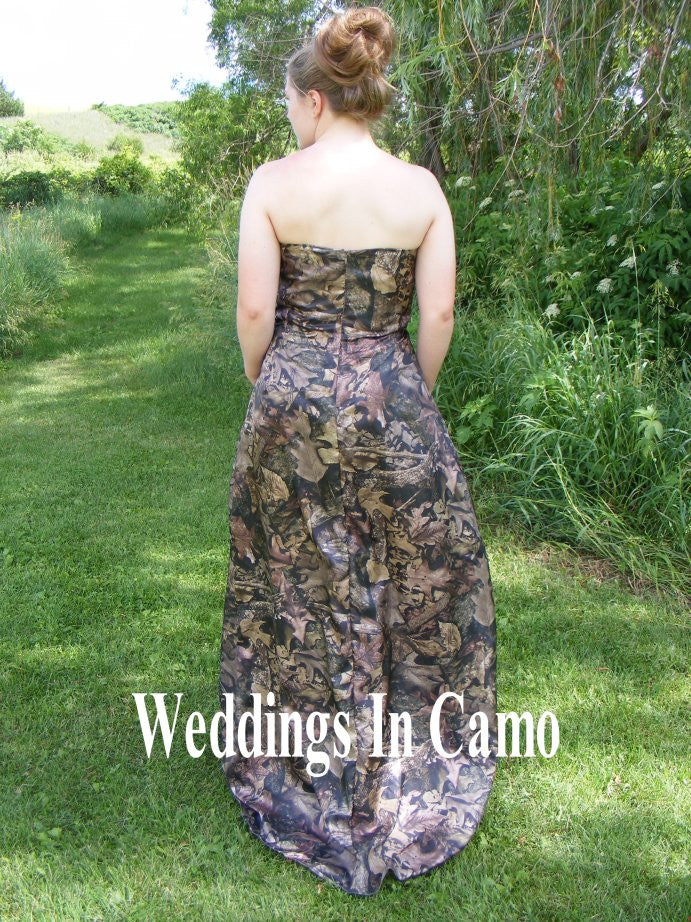 camo bridesmaid dress