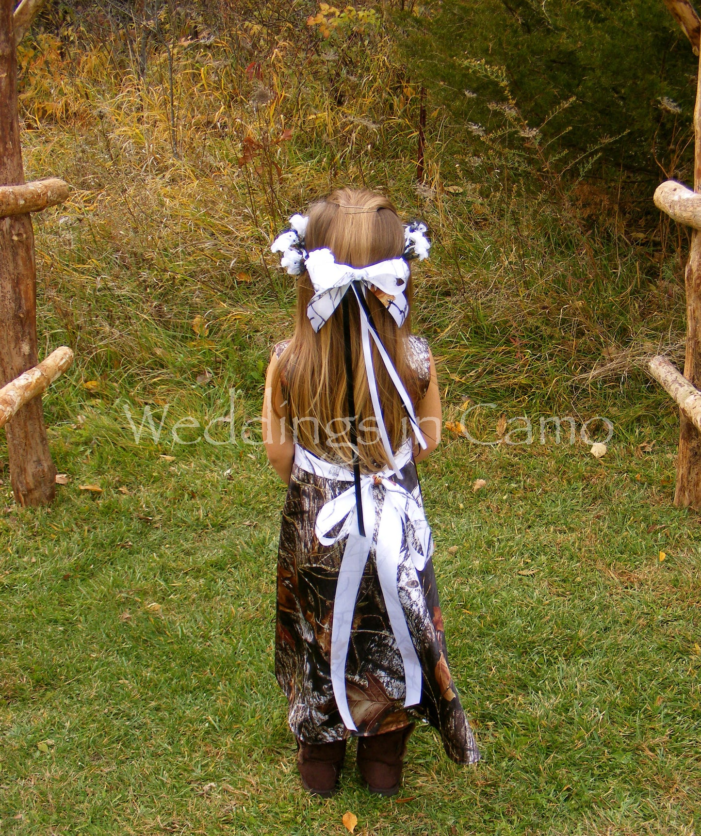 camo flower girl dress