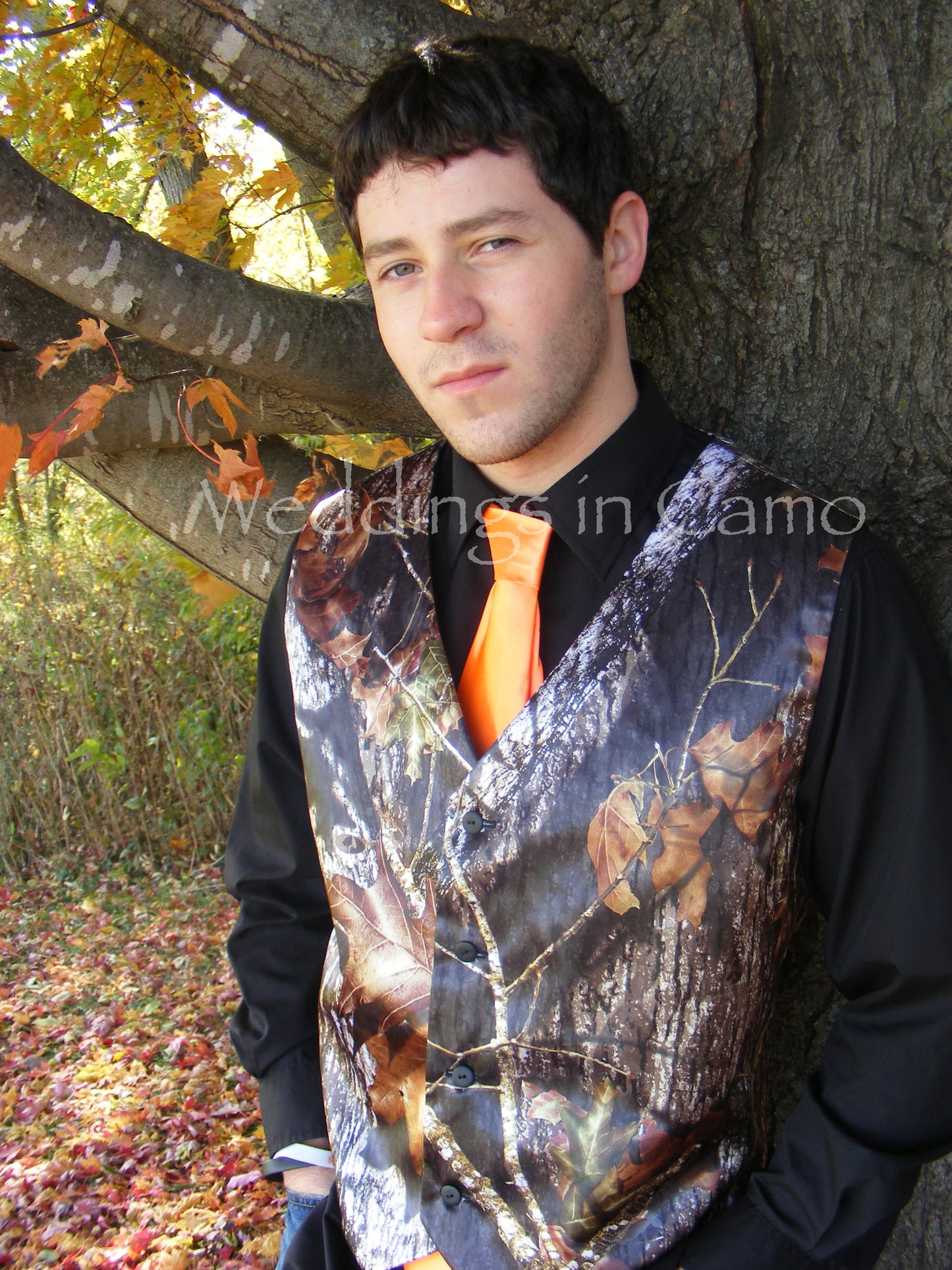 mens camo wedding vest