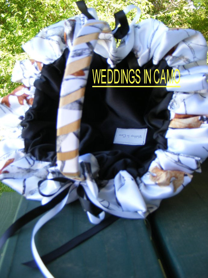 camo flower girl baskets