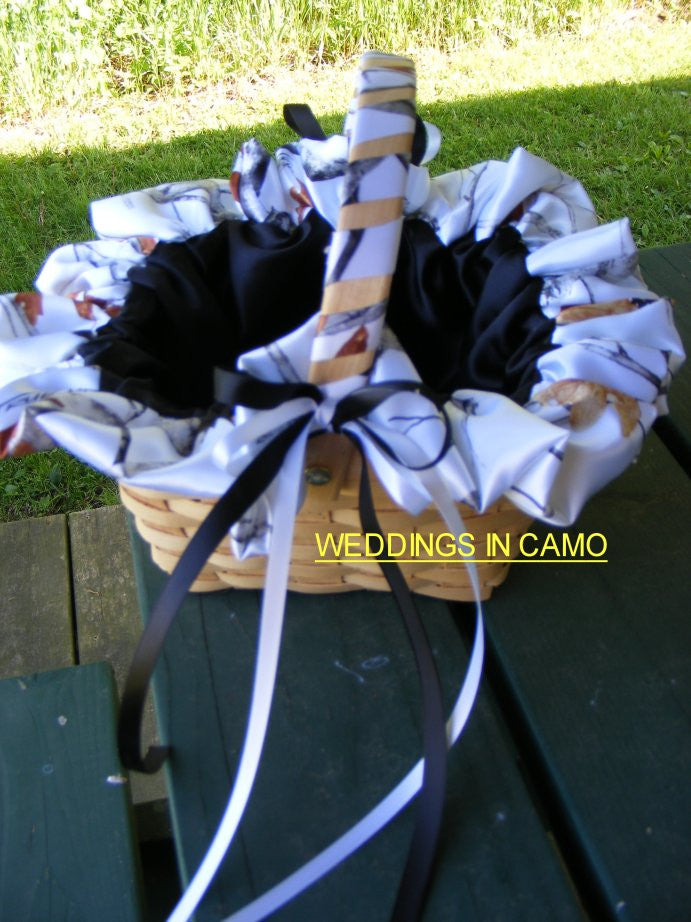 camo flower girl baskets