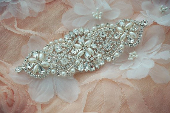 rhinestone beaded sash