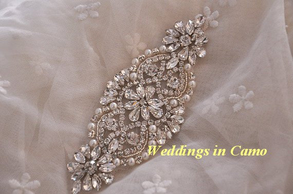 rhinestone beaded sash