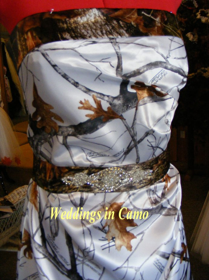 camo beaded sash