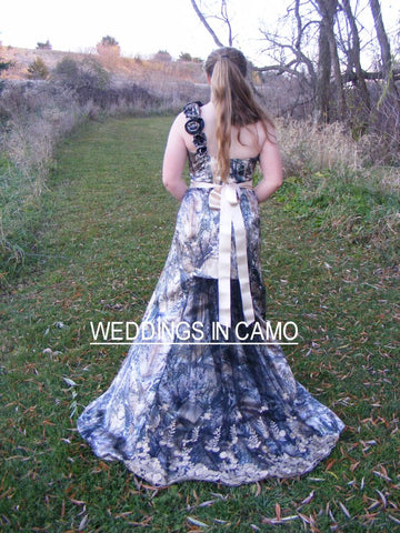light blue camo wedding dresses