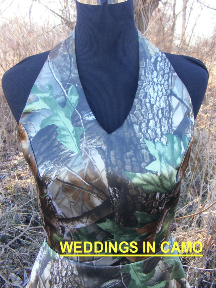 camo halter dress