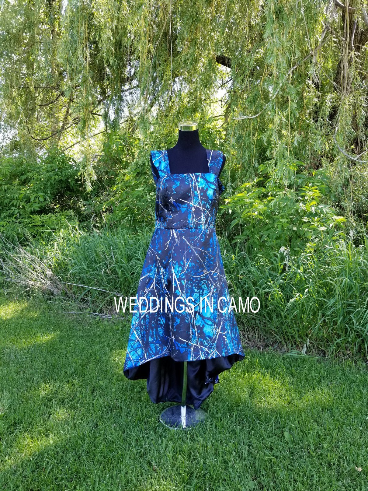 Undertow camo high low hemline dress