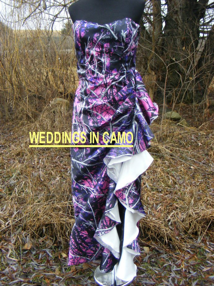 camo prom dress sheath style shown in Muddy Girl